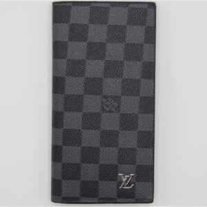 LV Long Chequered Brown Flower Pattern 